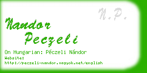 nandor peczeli business card